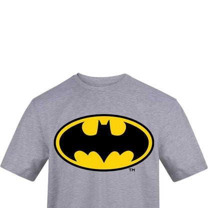 Grey - Side - Batman Unisex Adult Batman Logo T-Shirt