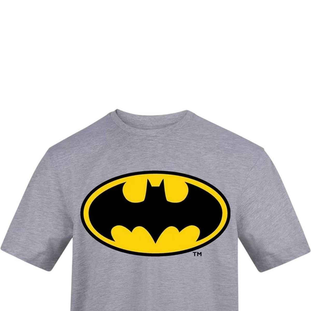 Grey - Side - Batman Unisex Adult Batman Logo T-Shirt