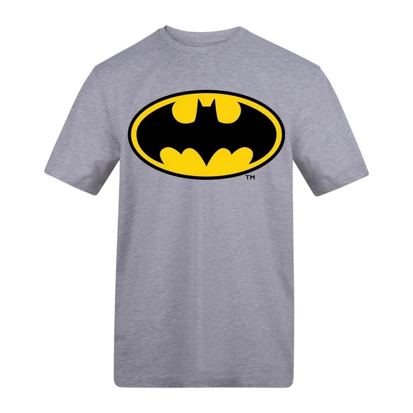 Grey - Front - Batman Unisex Adult Batman Logo T-Shirt