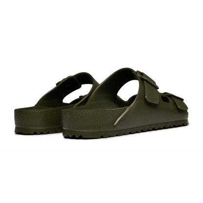 Green - Back - Birkenstock Mens Arizona Flat Sandals