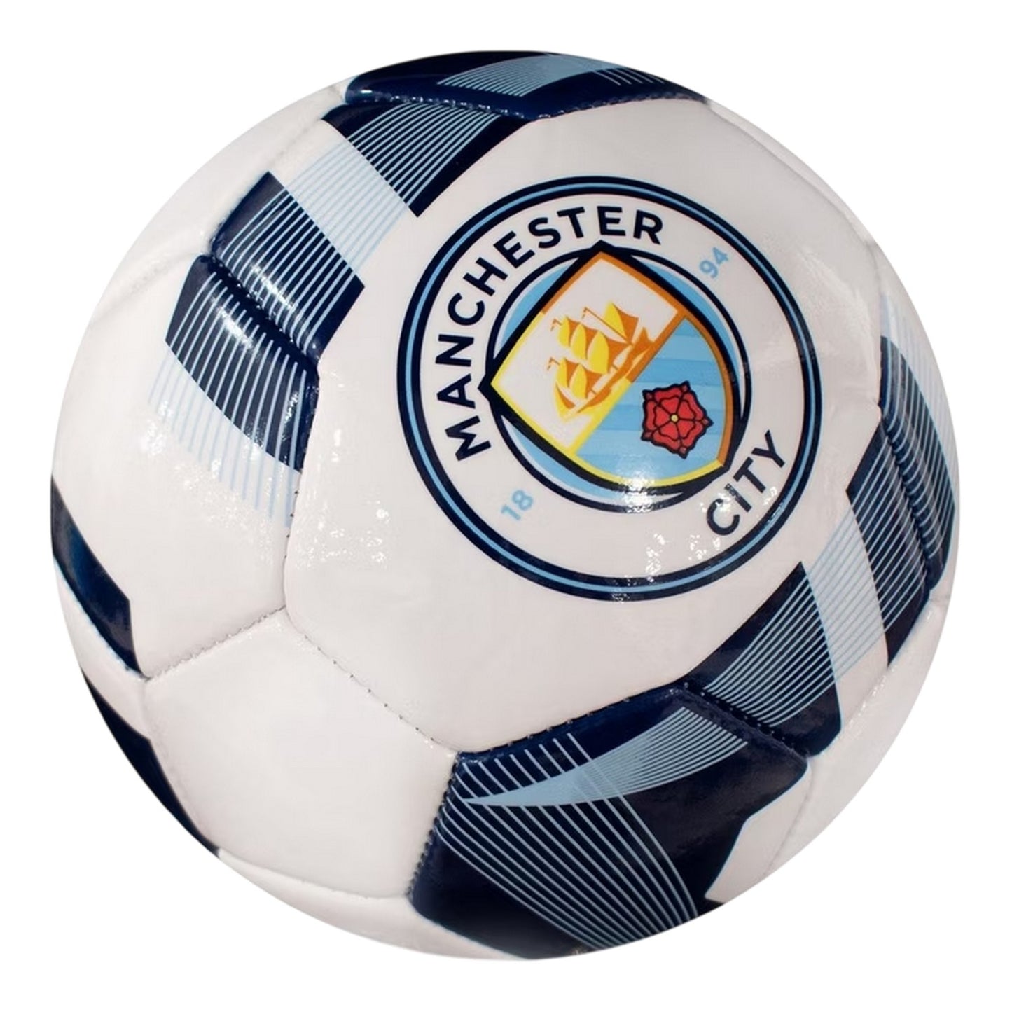 White-Sky Blue - Side - Manchester City FC Crest Football
