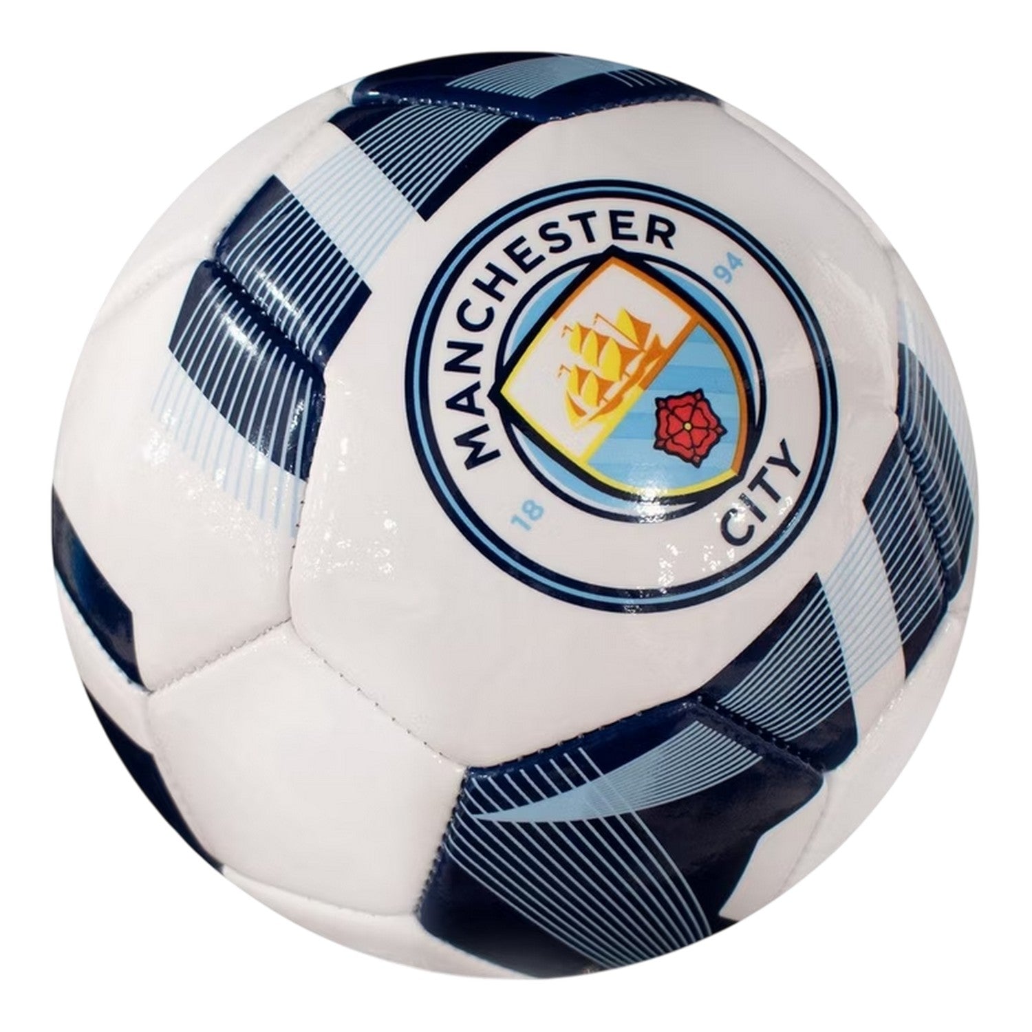White-Sky Blue - Side - Manchester City FC Crest Football