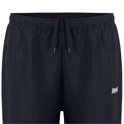 Black - Side - Lonsdale Mens Essential Woven Jogging Bottoms