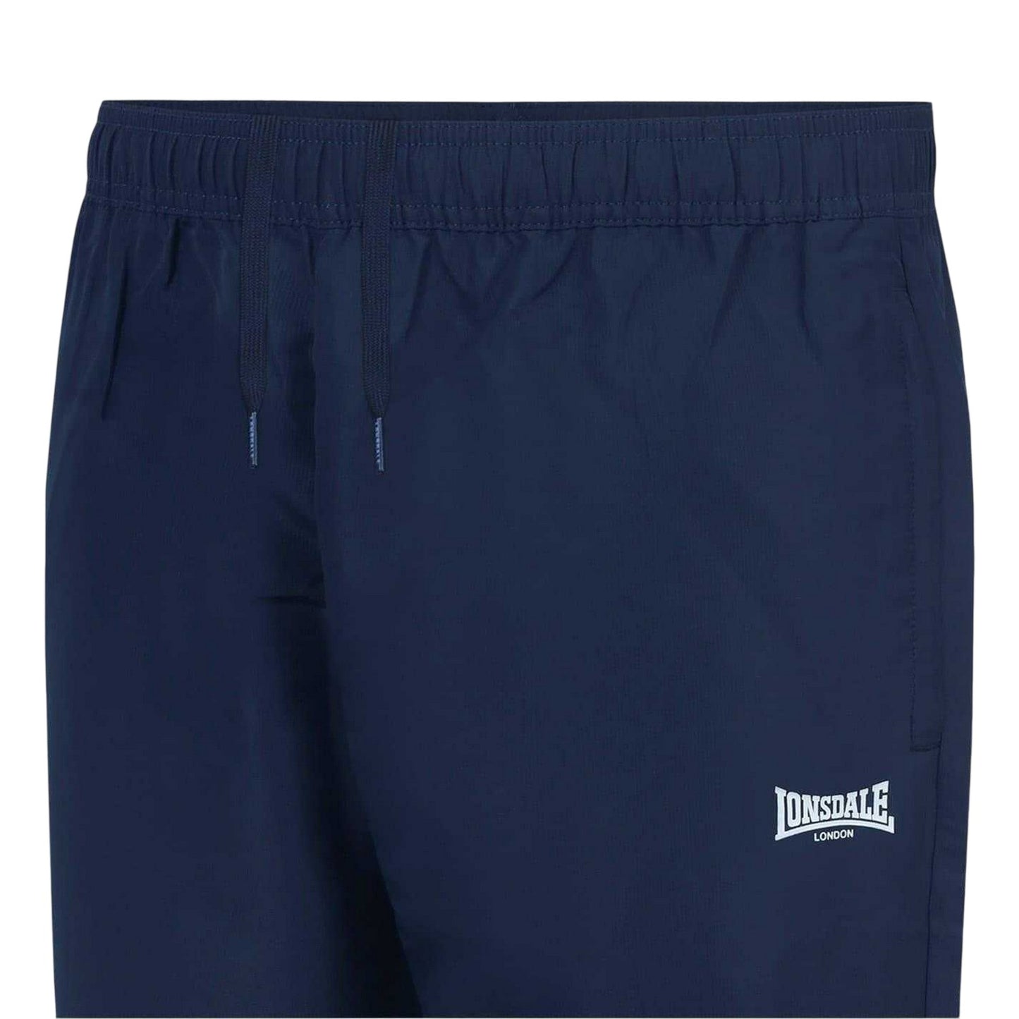 Navy - Side - Lonsdale Mens Essential Woven Jogging Bottoms
