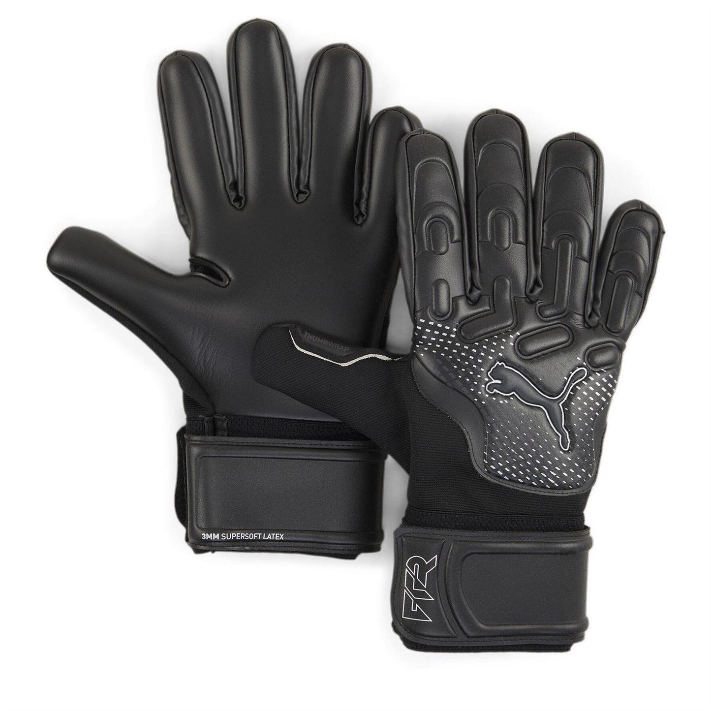 Black-Silver - Front - Puma Unisex Adult Future Goalkeeper Gloves