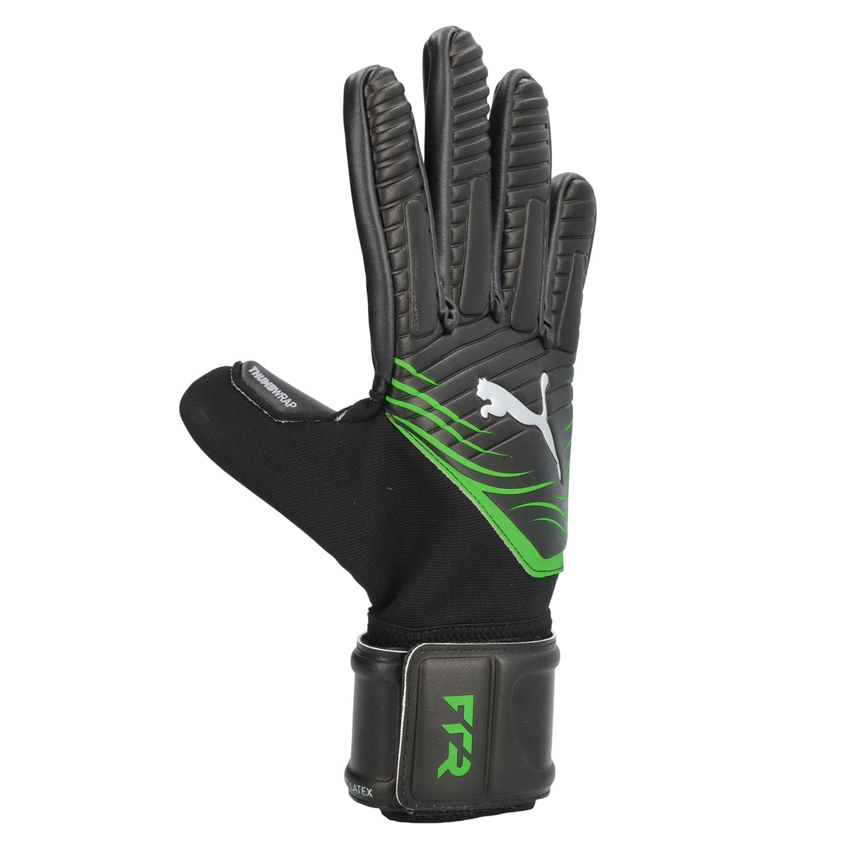 Black-Green - Front - Puma Unisex Adult Future Goalkeeper Gloves