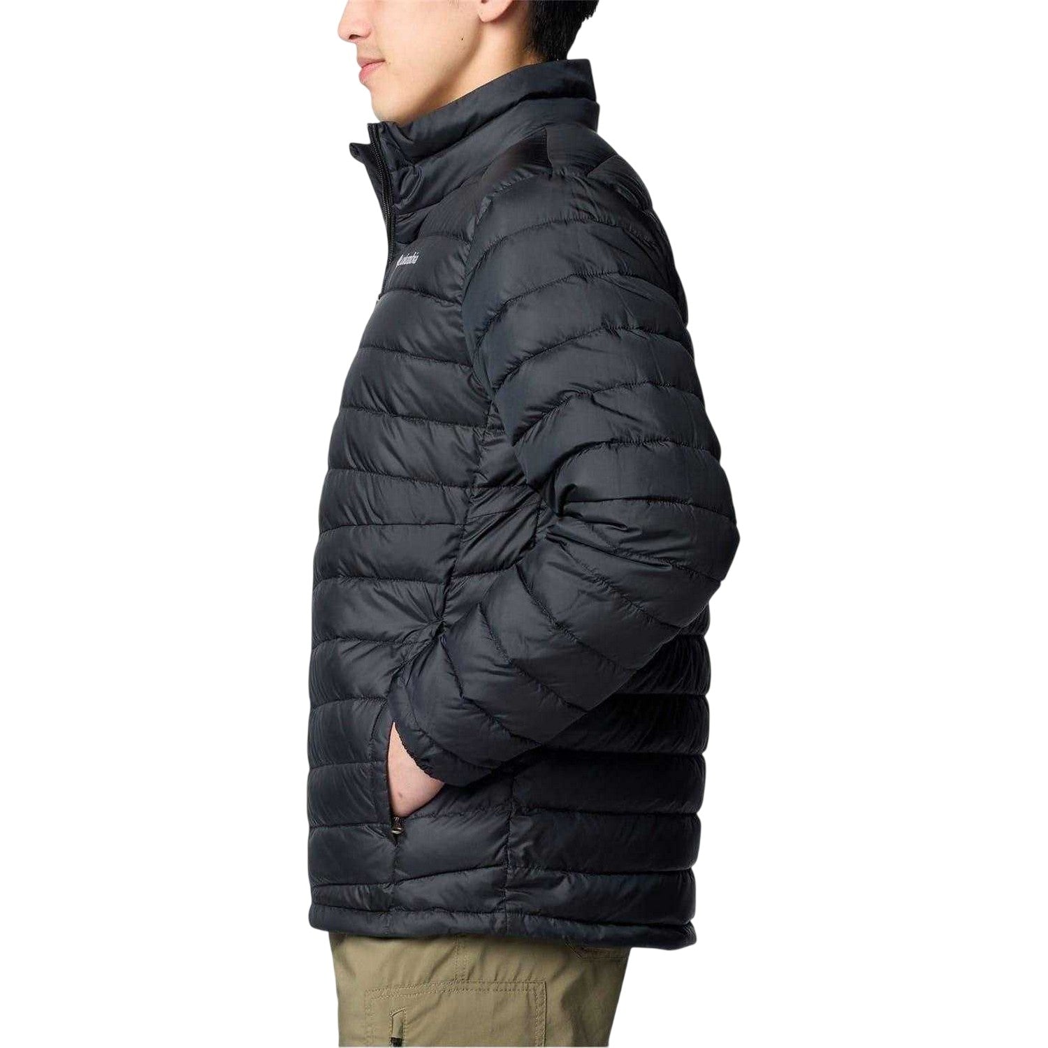 Black - Side - Columbia Mens Fosters Patterned Insulated Insulated Puffer Jacket