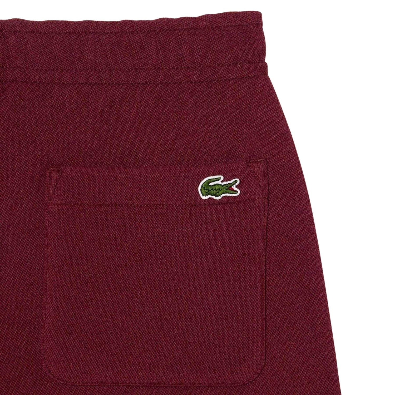 Burgundy - Side - Lacoste Womens-Ladies Regular Jogging Bottoms