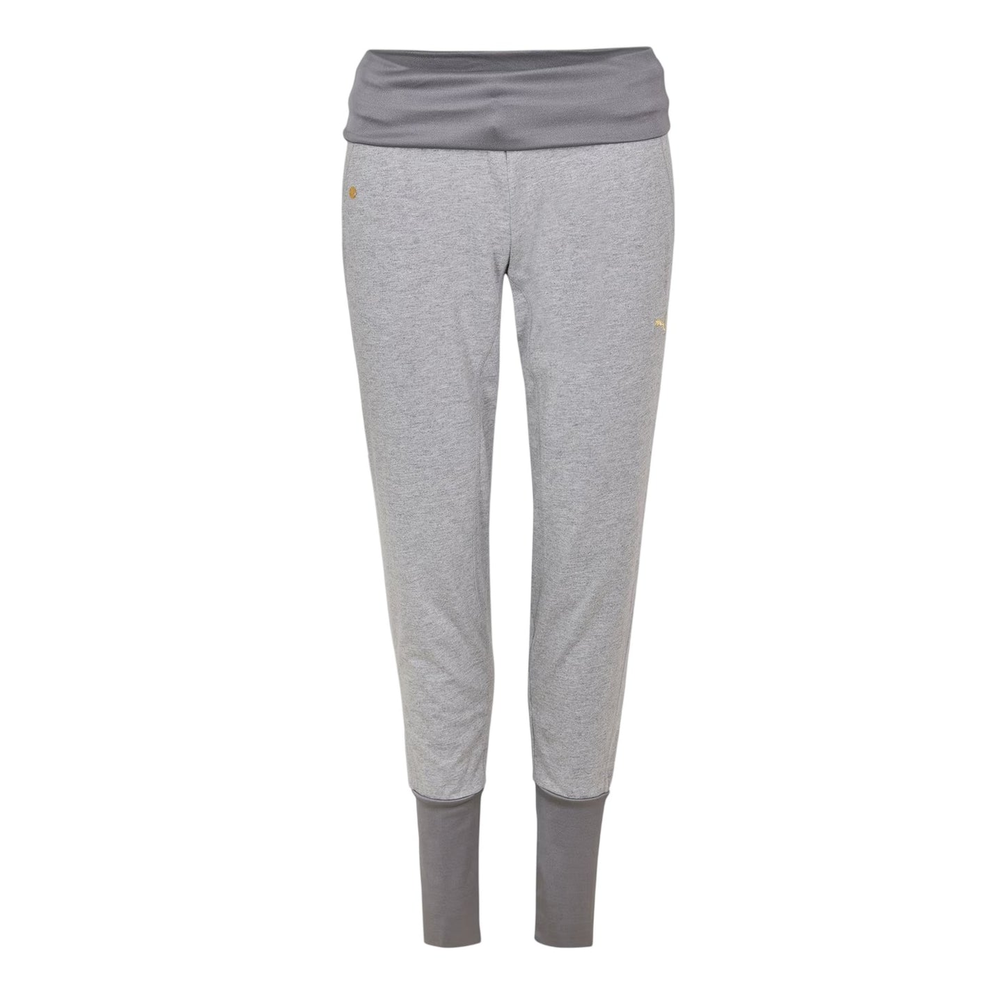 Grey - Front - Puma Womens-Ladies Fleece Jogging Bottoms