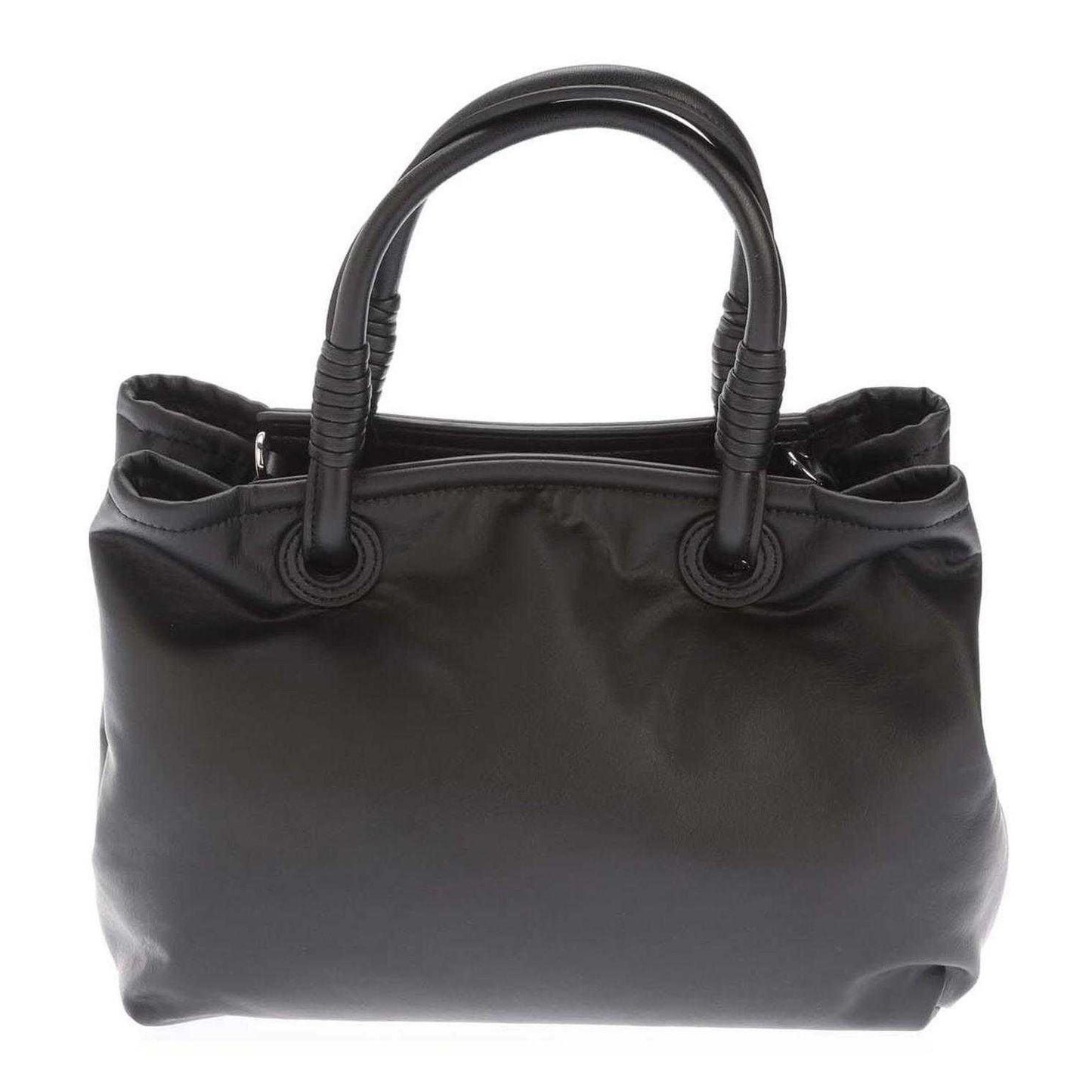 Black - Back - Emporio Armani Faux Leather Tote Bag
