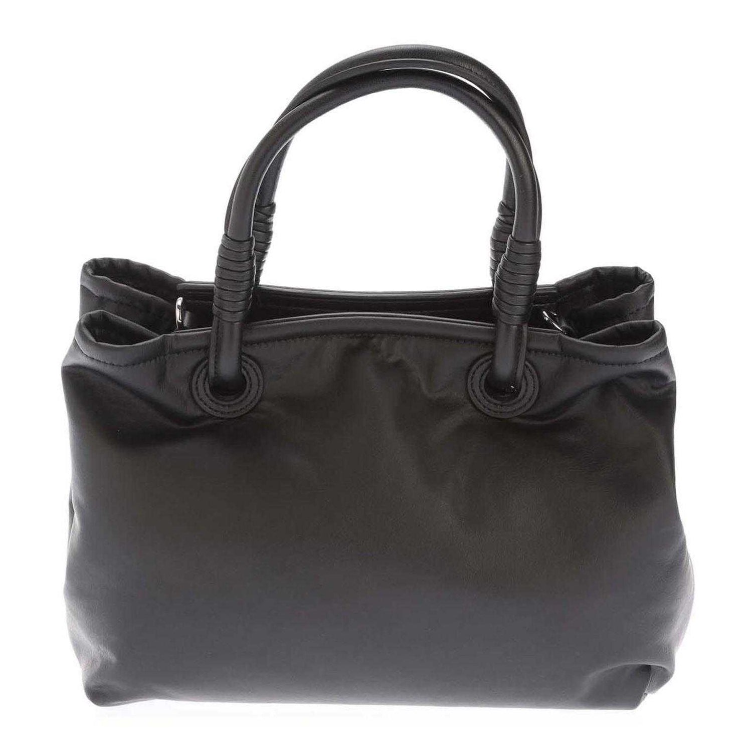 Black - Back - Emporio Armani Faux Leather Tote Bag