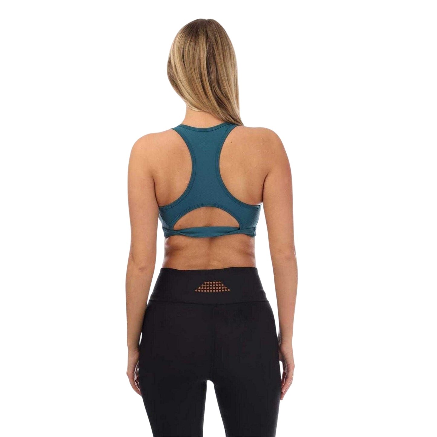 Teal - Back - Skins Womens-Ladies Series-3 Elite Sports Bra