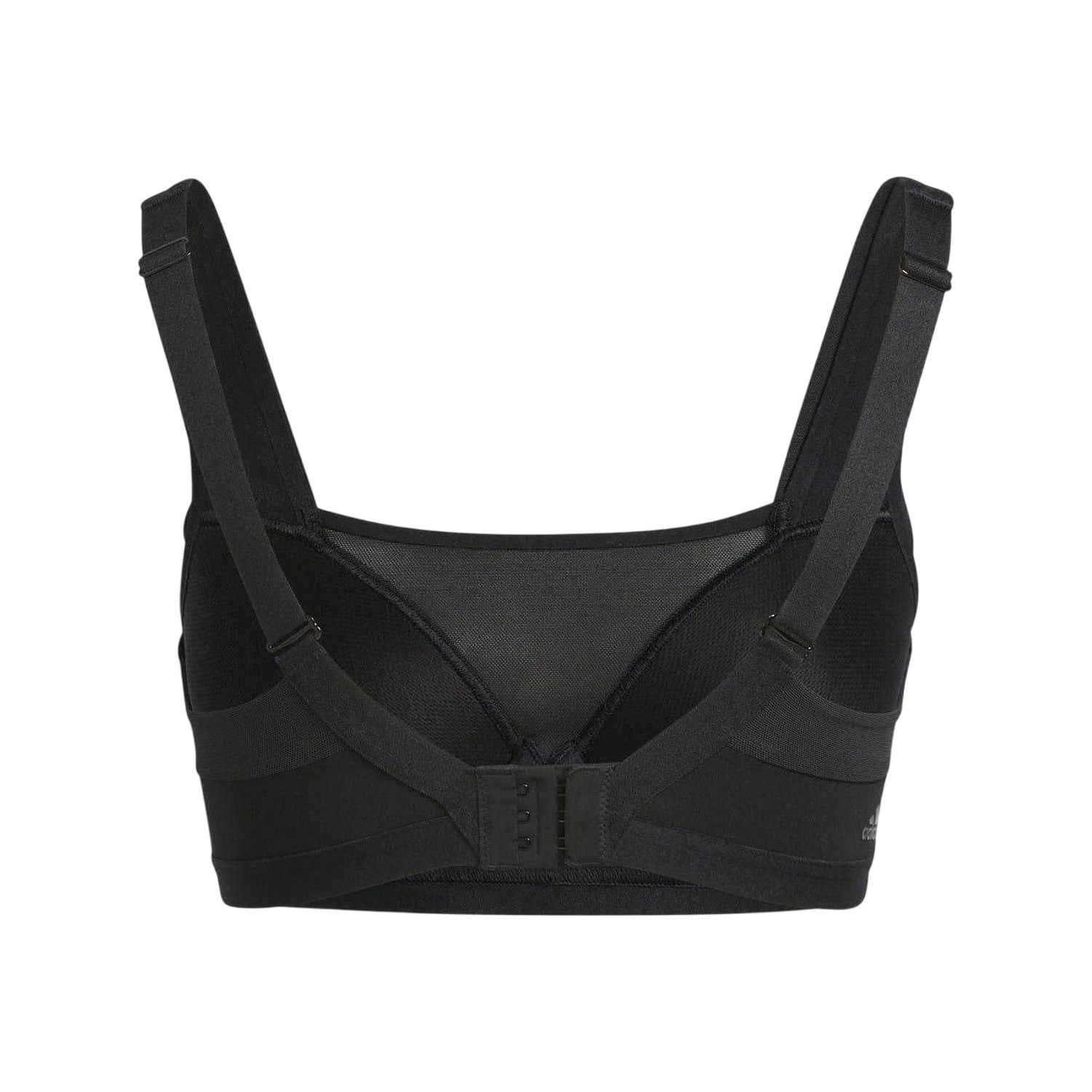 Black - Back - Adidas Womens-Ladies Luxe Square Neck Snug Fit Bra
