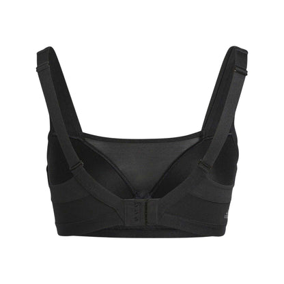 Black - Back - Adidas Womens-Ladies Luxe Square Neck Snug Fit Bra