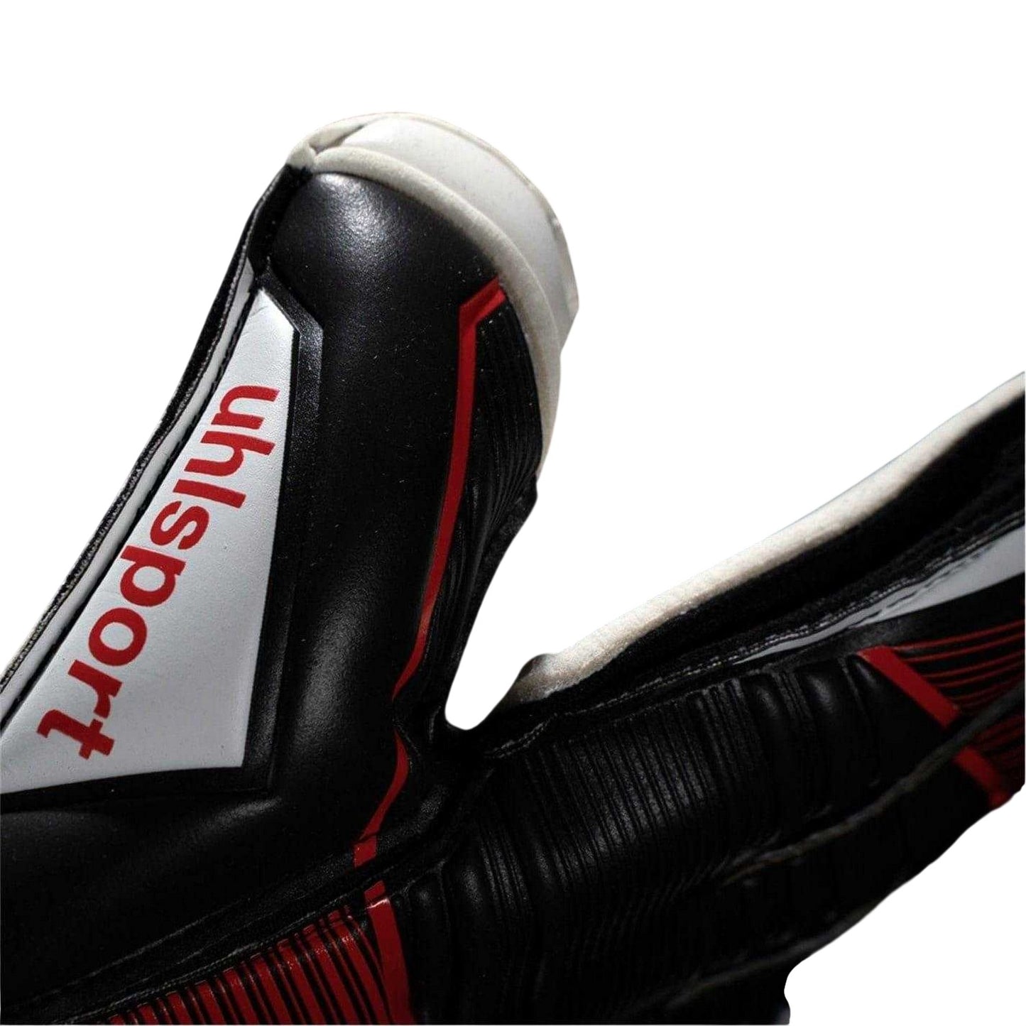 Black-Red-White - Side - UHL Sport Childrens-Kids Powerline Soft Goalkeeper Gloves