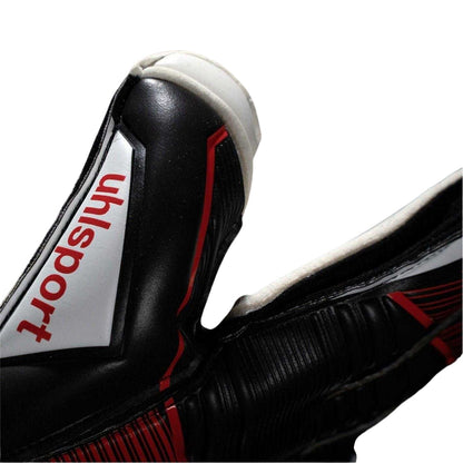 Black-Red-White - Side - UHL Sport Childrens-Kids Powerline Soft Goalkeeper Gloves