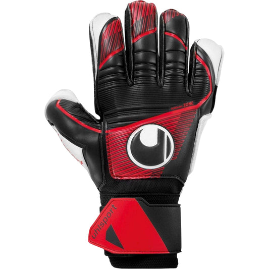 Black-Red-White - Front - UHL Sport Childrens-Kids Powerline Soft Goalkeeper Gloves