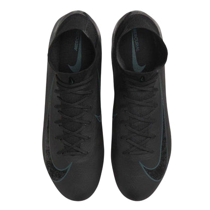 Black-Green - Side - Nike Unisex Adult Mercurial Firm Ground Football Boots