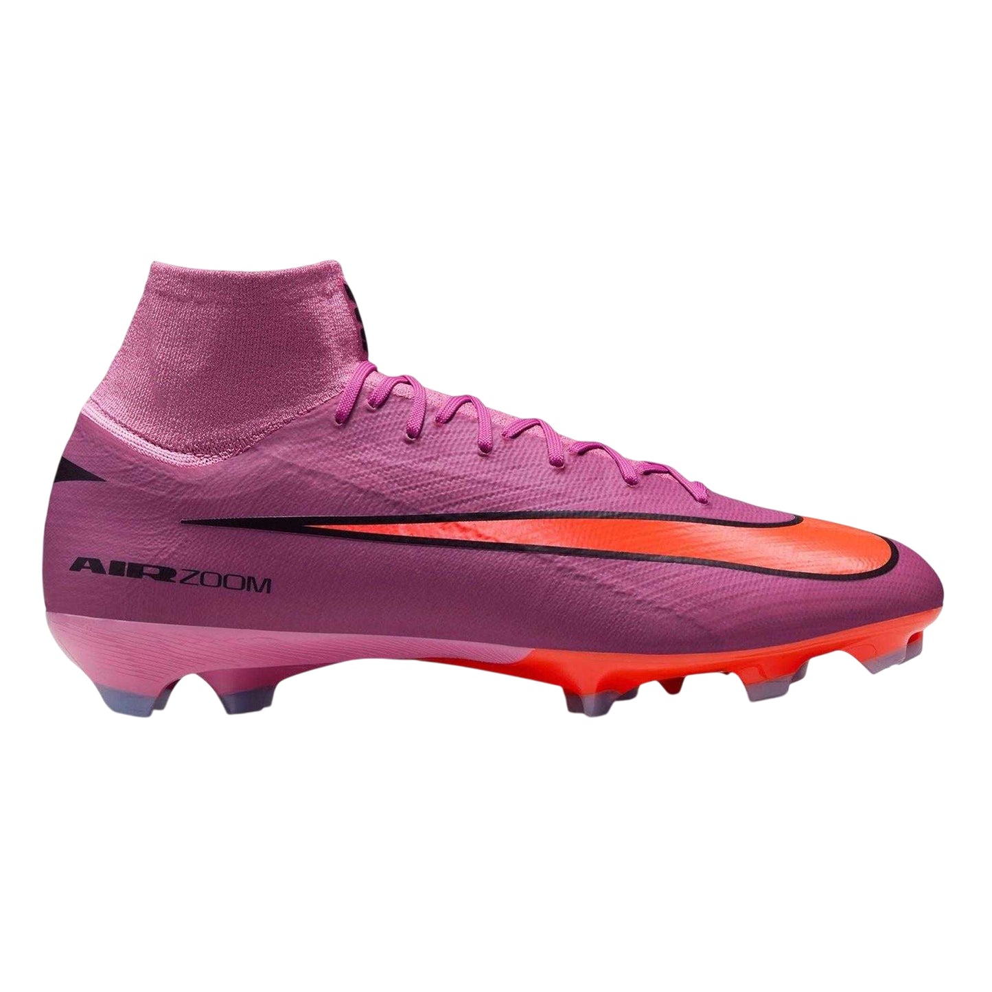 Pink-Black - Front - Nike Unisex Adult Mercurial Firm Ground Football Boots