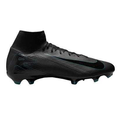 Black-Green - Front - Nike Unisex Adult Mercurial Firm Ground Football Boots