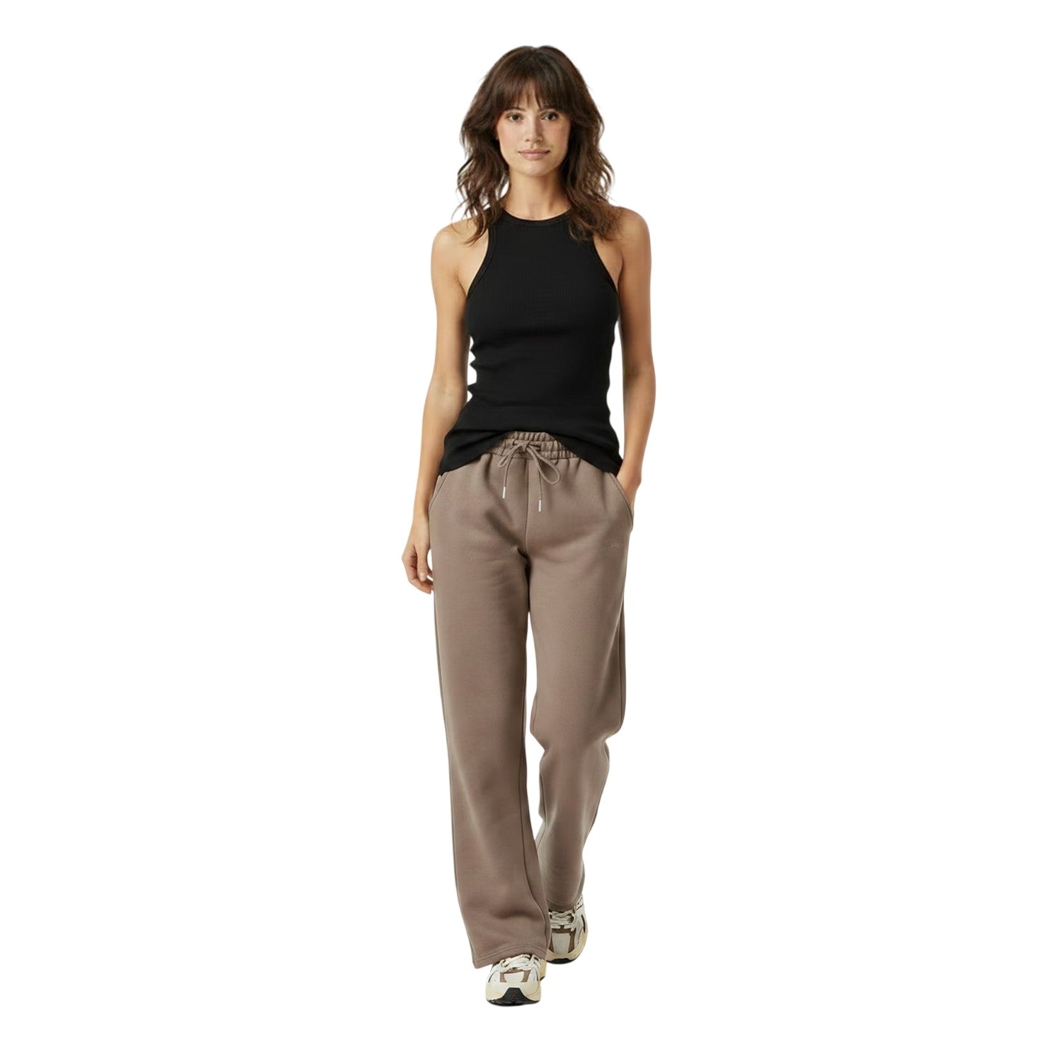 Taupe - Lifestyle - I Saw It First Womens-Ladies Jersey Relaxed Fit Jogging Bottoms