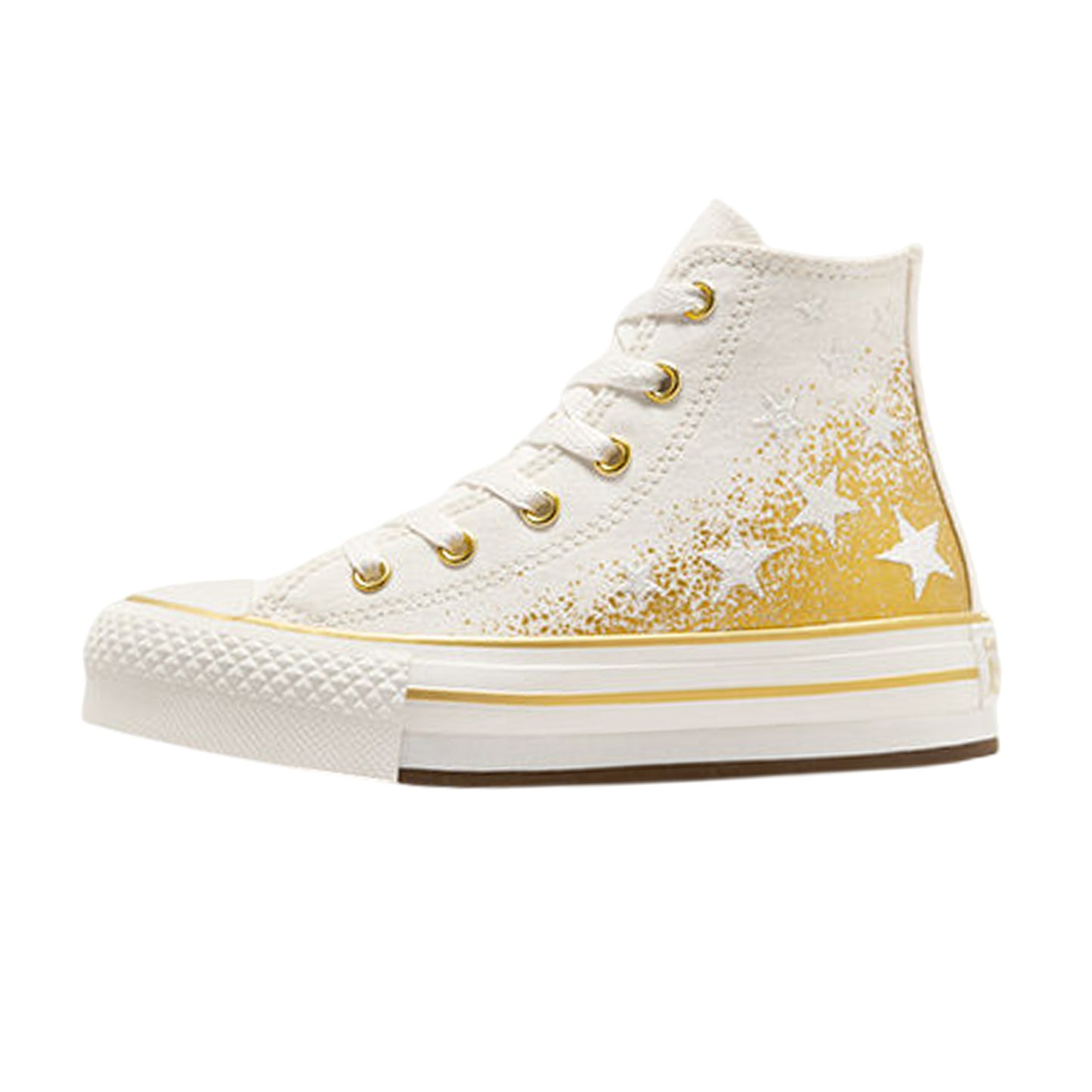 White-Egret White - Side - Converse Womens-Ladies Chuck Classic High Top Trainers