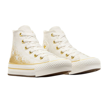 White-Egret White - Lifestyle - Converse Womens-Ladies Chuck Classic High Top Trainers