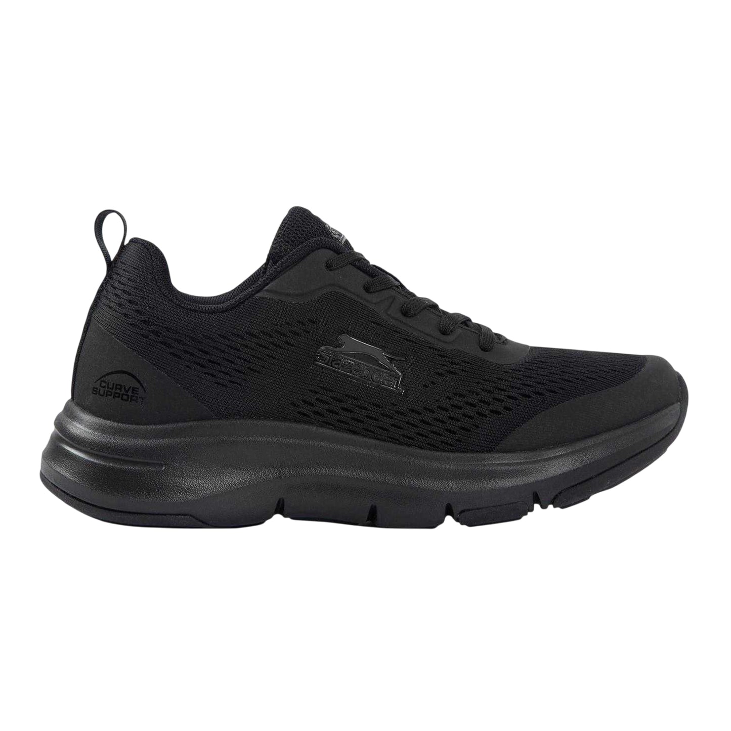 Black - Front - Slazenger Womens-Ladies Mesh Running Trainers