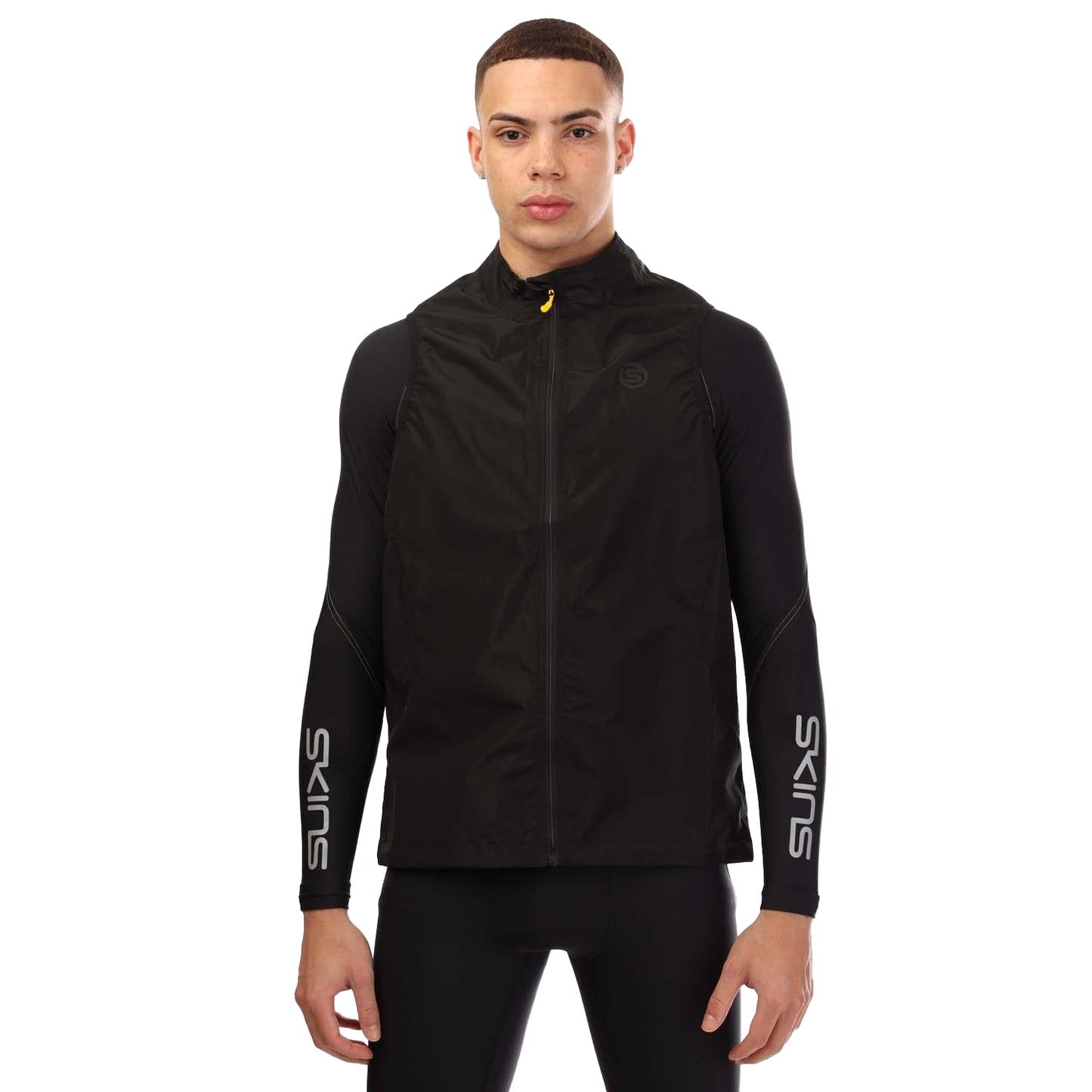 Black - Front - Skins Mens Series-3 Running Gilet