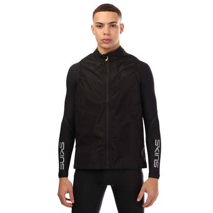 Black - Front - Skins Mens Series-3 Running Gilet