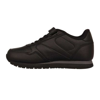 Black - Side - Slazenger Childrens-Kids Classic Coated Leather Touch Fastening Trainers
