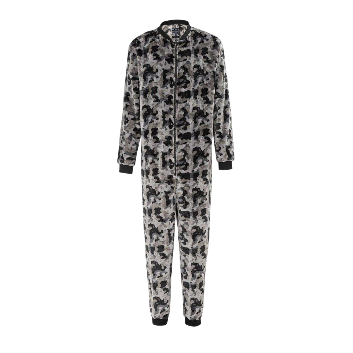 Grey Camo - Front - Howick Mens Camouflage Bodysuit