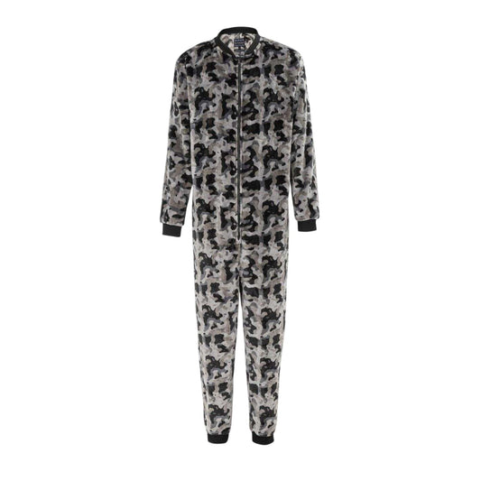 Grey Camo - Front - Howick Mens Camouflage Bodysuit