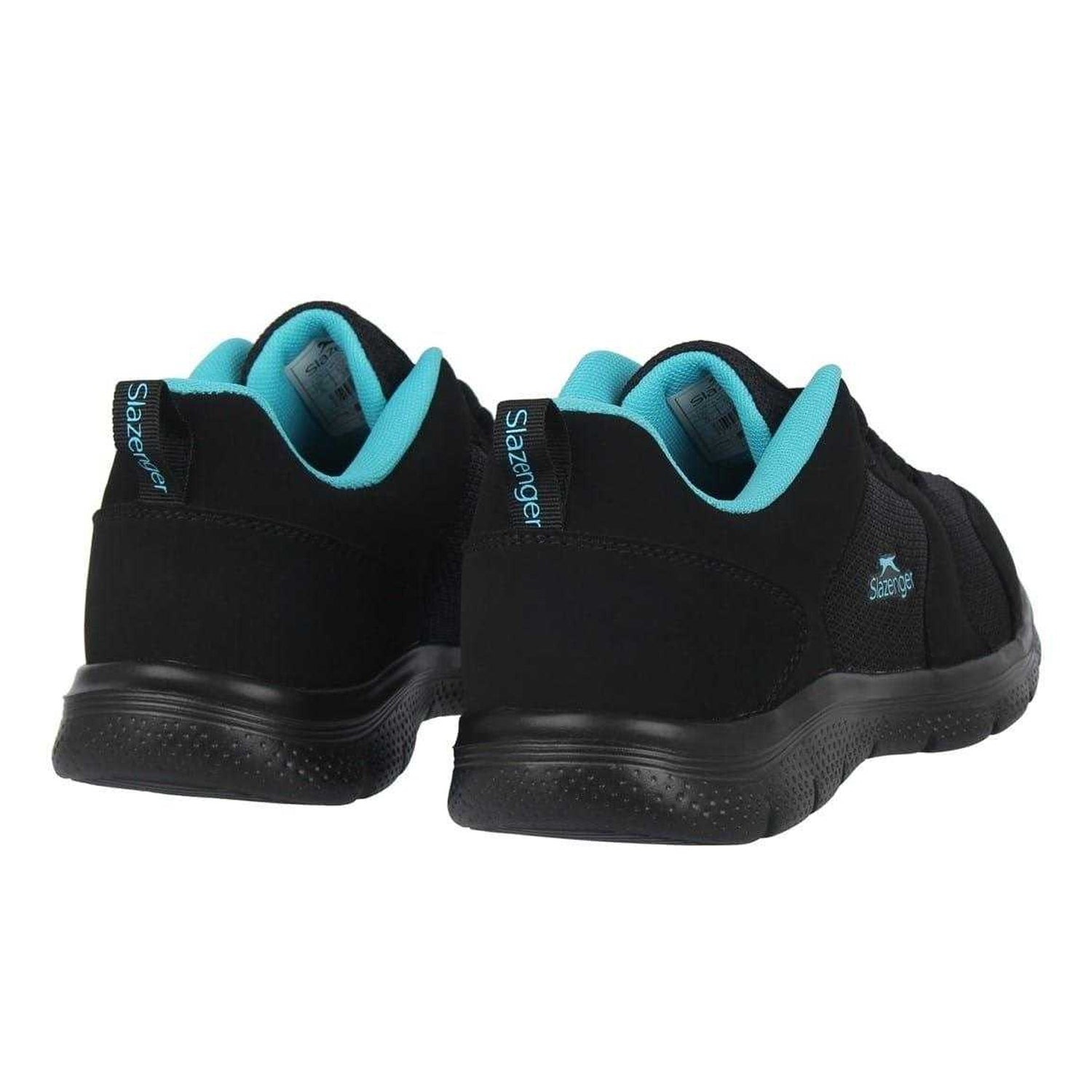 Black-Blue - Back - Slazenger Womens-Ladies Mesh Flat Trainers
