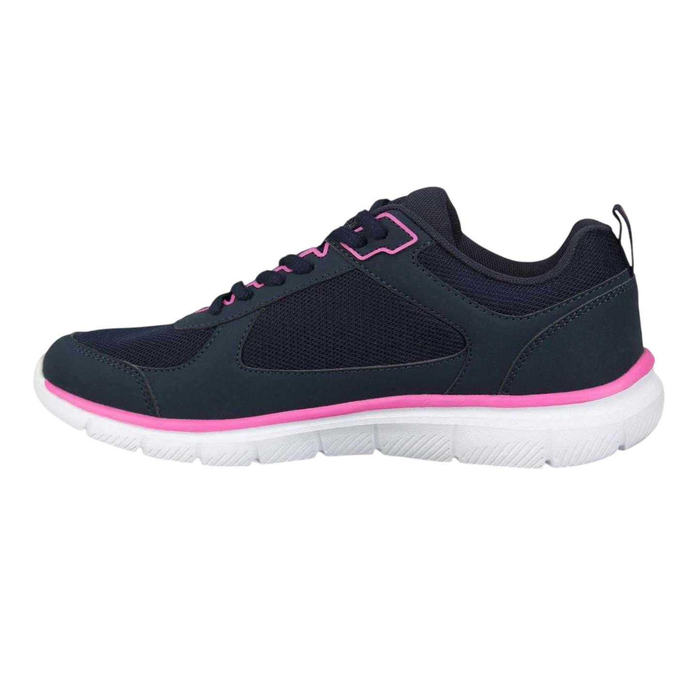 Navy-Fuchsia Pink - Back - Slazenger Womens-Ladies Mesh Flat Trainers