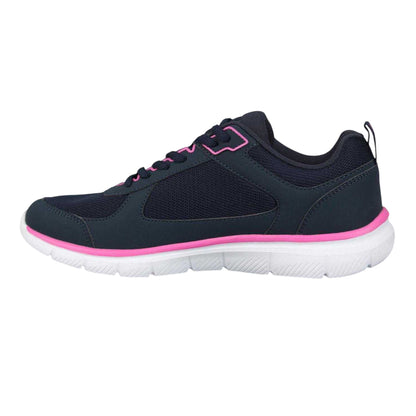 Navy-Fuchsia Pink - Back - Slazenger Womens-Ladies Mesh Flat Trainers