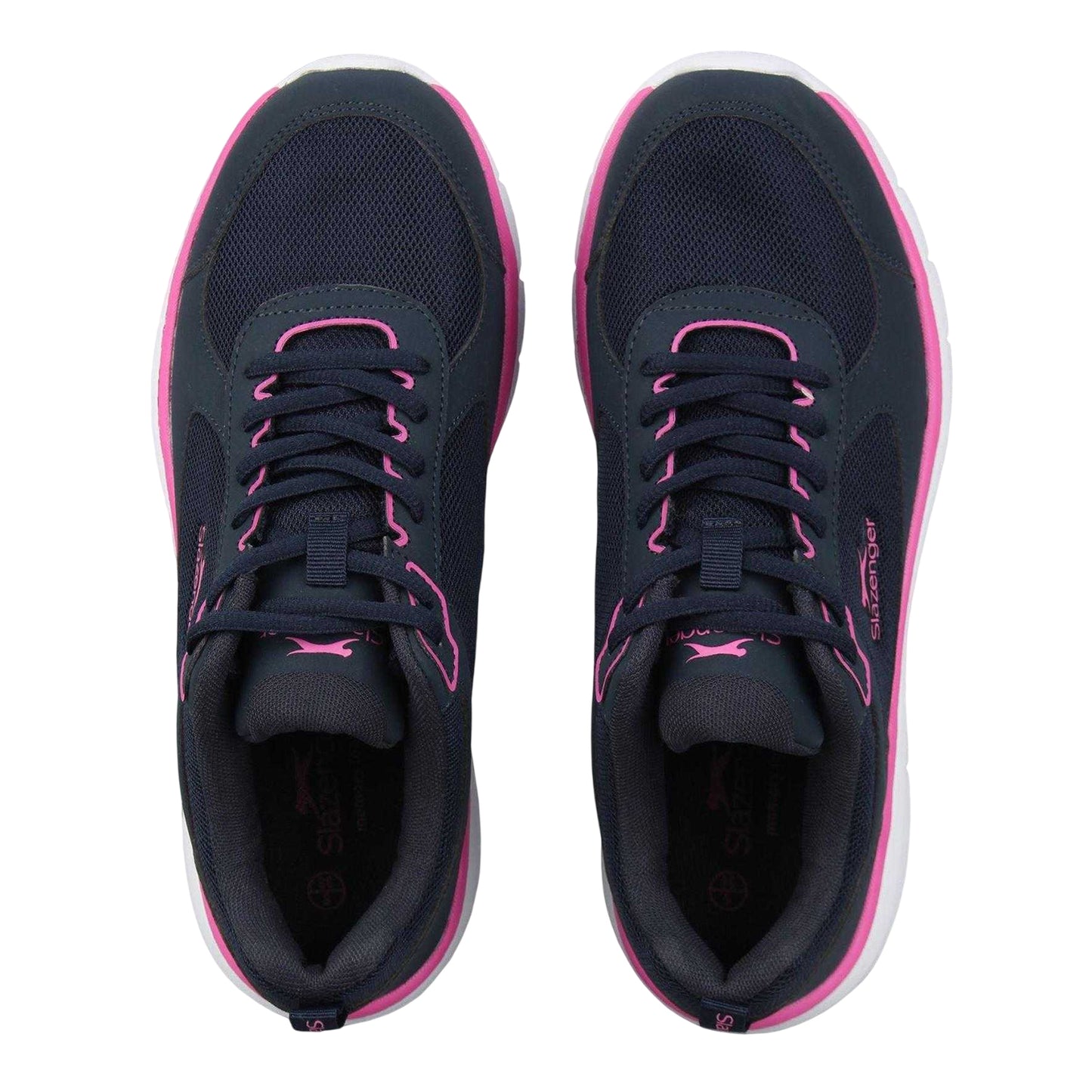Navy-Fuchsia Pink - Lifestyle - Slazenger Womens-Ladies Mesh Flat Trainers
