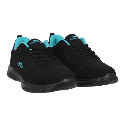 Black-Blue - Pack Shot - Slazenger Womens-Ladies Mesh Flat Trainers