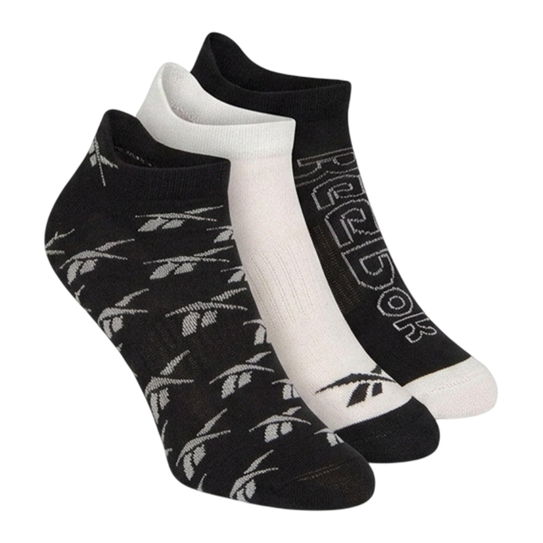 Black-White - Back - Reebok Mens Essentials Trainer Socks (Pack of 3)