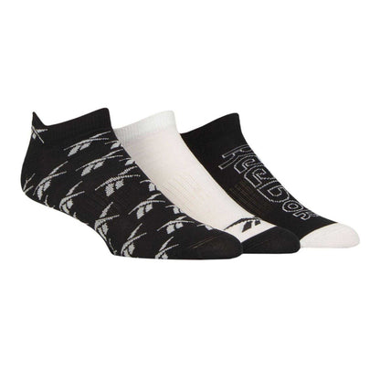 Black-White - Front - Reebok Mens Essentials Trainer Socks (Pack of 3)