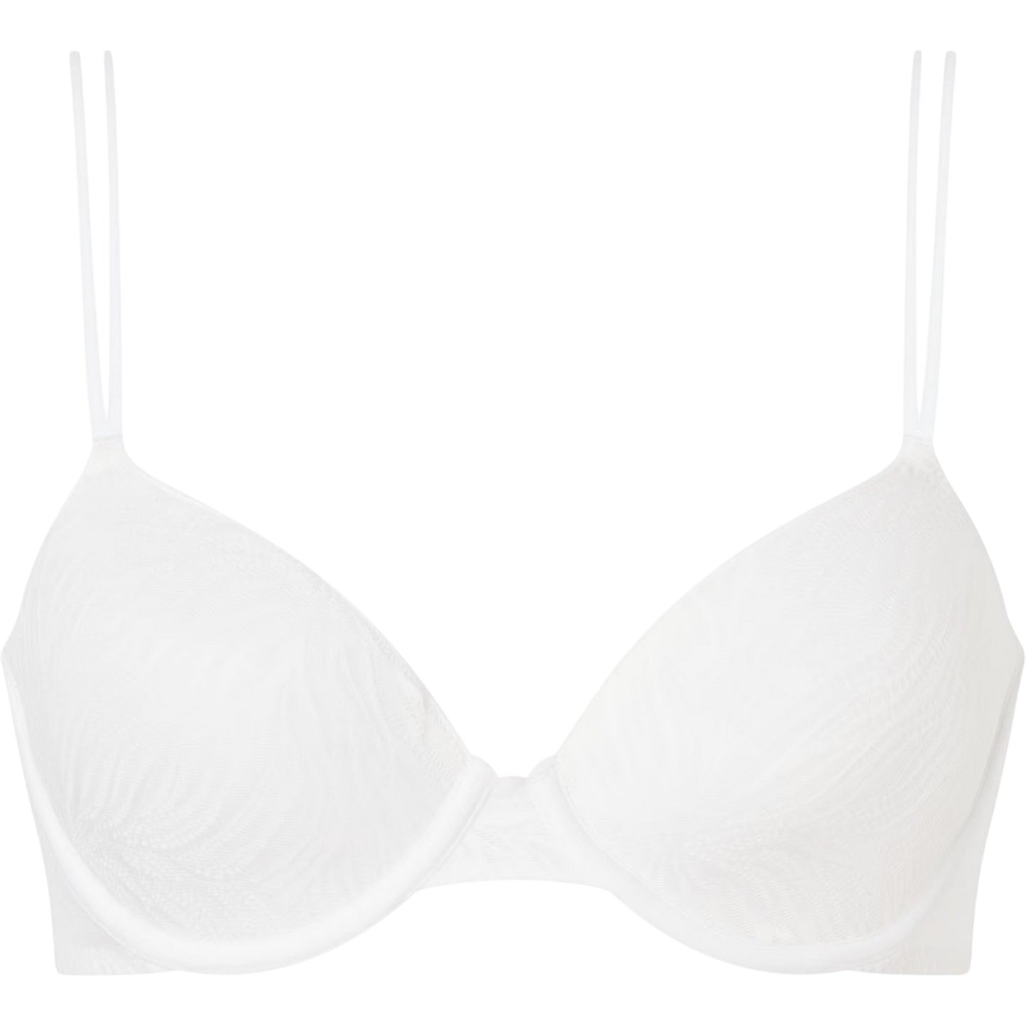 White - Front - Calvin Klein Womens-Ladies Lace Cotton Bra
