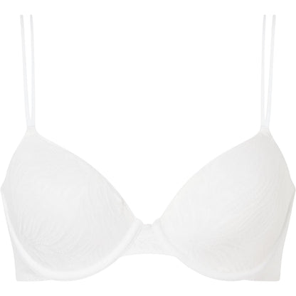 White - Front - Calvin Klein Womens-Ladies Lace Cotton Bra