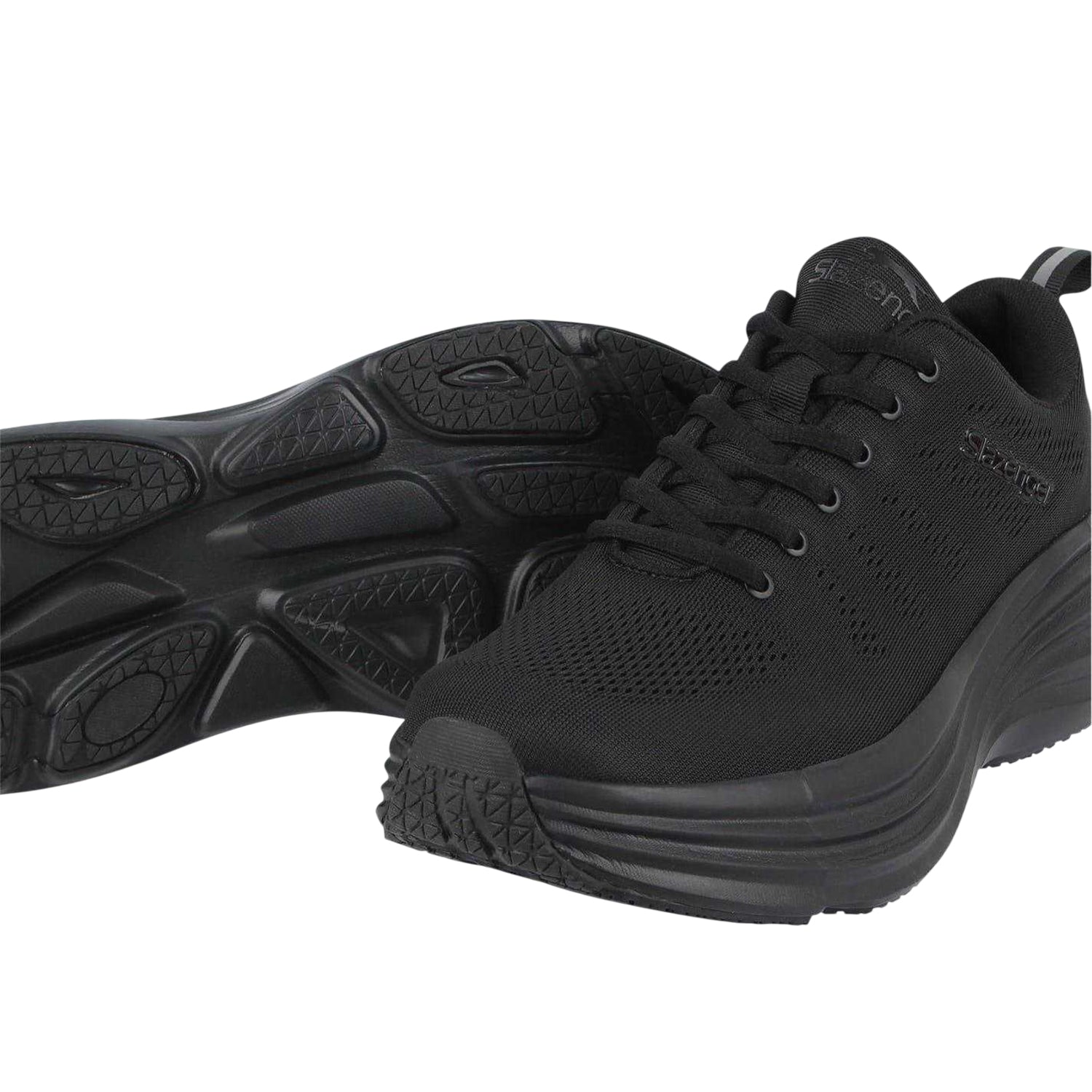 Black - Side - Slazenger Mens Mesh Trainers
