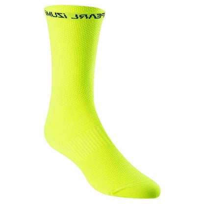 Yellow - Front - Pearl Izumi Mens Elite High-Vis Cycling Crew Socks
