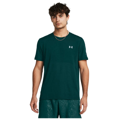 Blue - Side - Under Armour Mens Stride Seamless T-Shirt