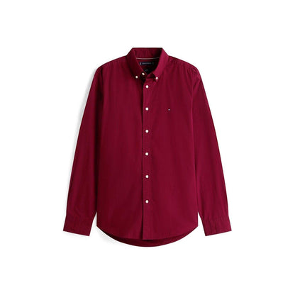 Rouge Red - Front - Tommy Hilfiger Mens Core Flex Poplin Shirt