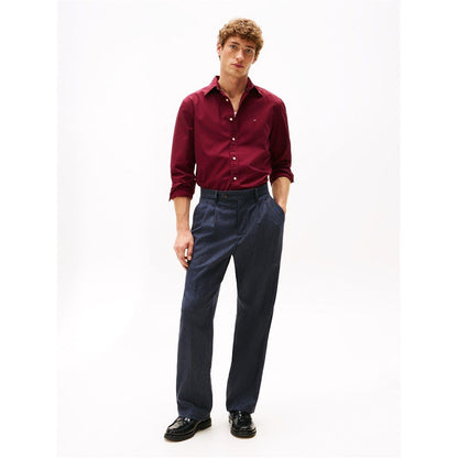 Rouge Red - Side - Tommy Hilfiger Mens Core Flex Poplin Shirt