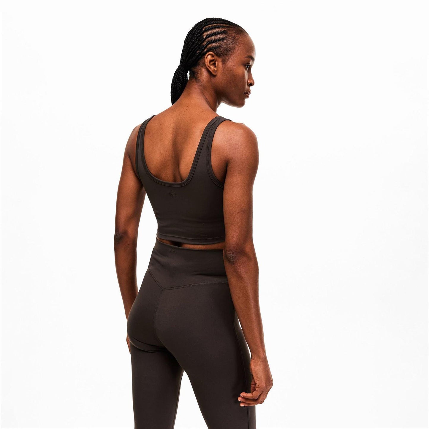 Chocolate - Side - Couture Womens-Ladies Jersey Sports Bra