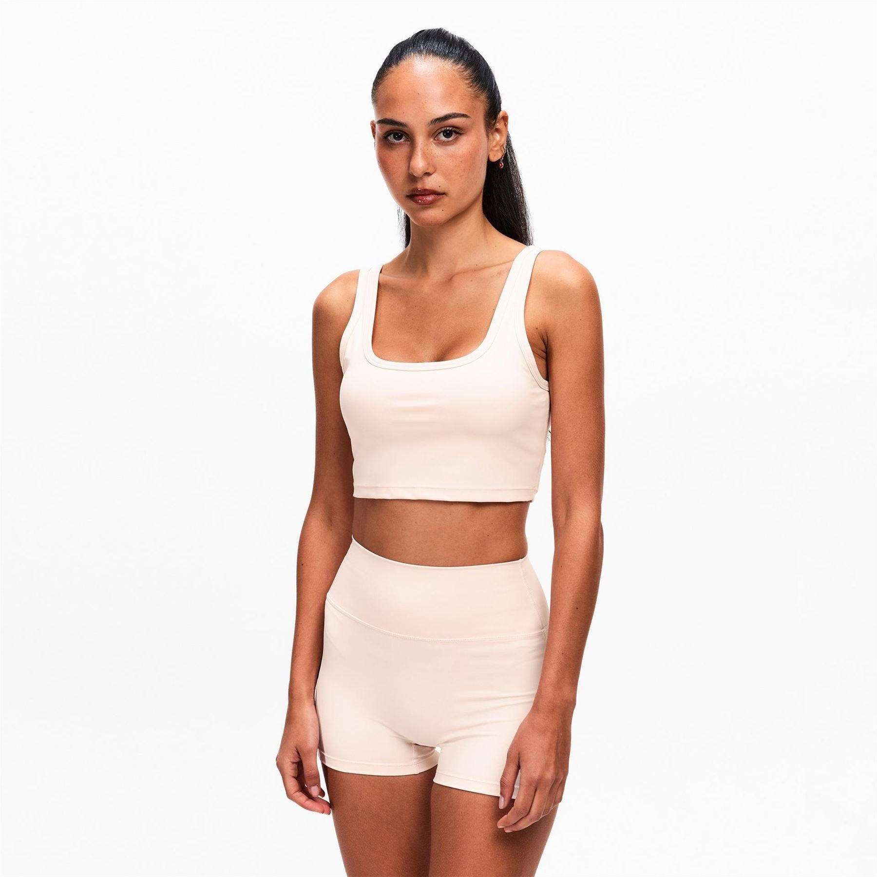Pink - Side - Couture Womens-Ladies Jersey Sports Bra