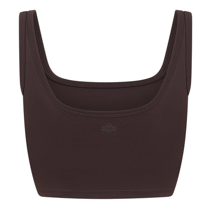 Chocolate - Front - Couture Womens-Ladies Jersey Sports Bra
